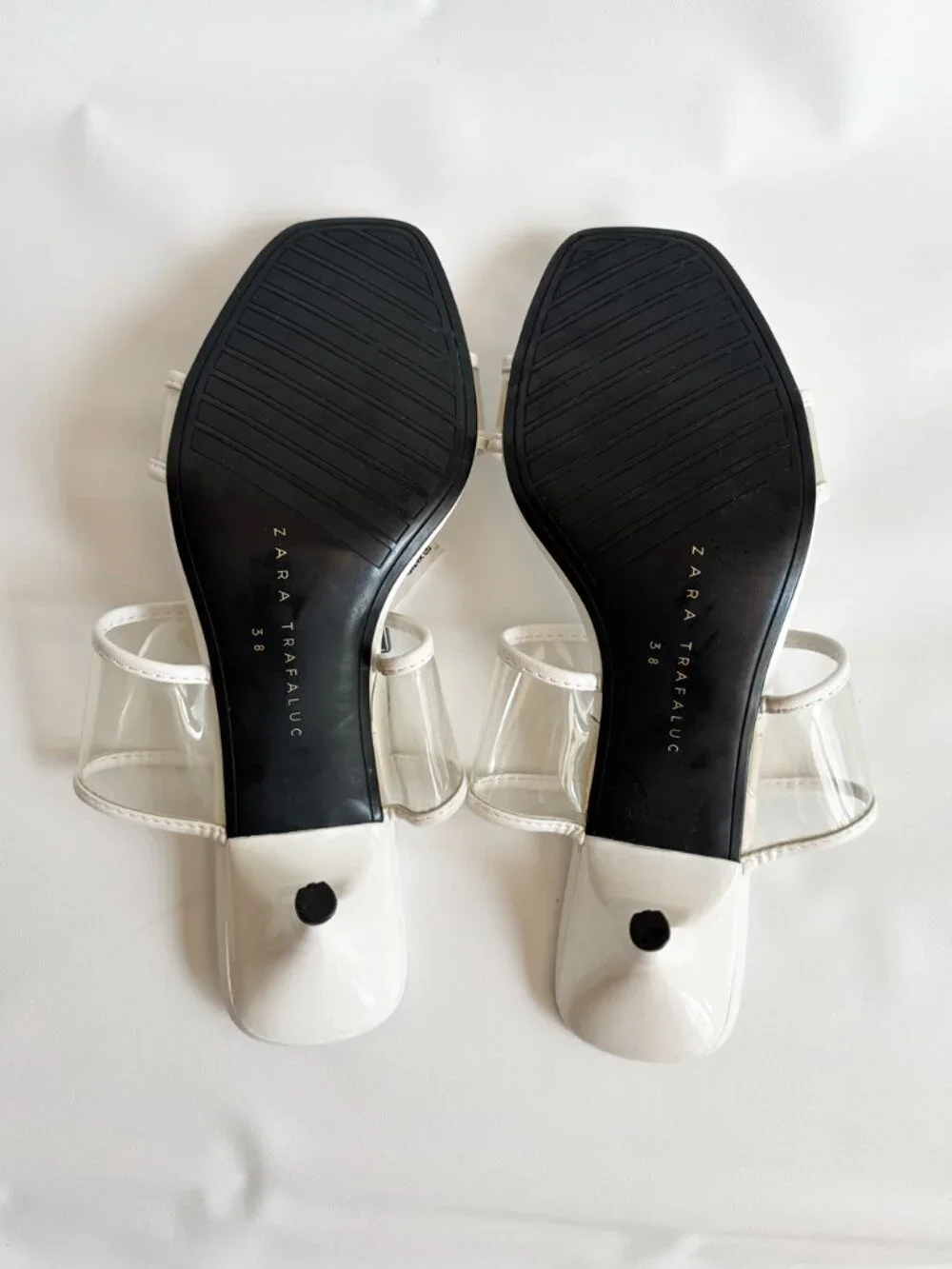 ZARA Double Clear Straps Heeled Sandals 3371/001/087 EU 38/ US 7.5 - Picture 10 of 12